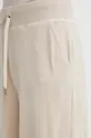 beżowy Juicy Couture spodnie dresowe welurowe