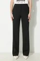 black JW Anderson wool trousers Front Pocket Straight Trousers