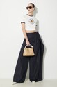 JW Anderson spodnie wełniane Side Panel Trousers TR0334.PG1470.888 granatowy SS24