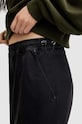 AllSaints pantaloni de bumbac YAS EMB TROUSER negru WP512Z