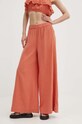 Хлопковые брюки Roxy GOLDEN TROPICS ERJNP03568 оранжевый SS24