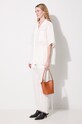 Pangaia spodnie lniane DNA Linen Trousers 10001914 biały SS24