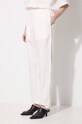 Pangaia spodnie lniane DNA Linen Trousers biały 10001914