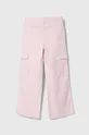 Guess spodnie dziecięce różowy