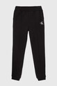 Dětské tepláky Calvin Klein Jeans pletenina černá IG0IG02285.PPYH