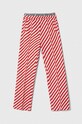 Dětské tepláky Tommy Hilfiger pletenina červená KG0KG07747.128.176.PPYH