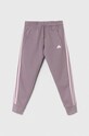 adidas pantaloni de trening pentru copii uni violet IS3410