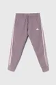 фіолетовий Дитячі спортивні штани adidas Для дівчаток