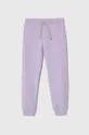 фиолетовой Детские хлопковые штаны United Colors of Benetton Для девочек