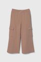 Detské bavlnené tepláky United Colors of Benetton 3J68CF04Z.G.Seasonal béžová SS24