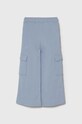 Дитячі бавовняні штани United Colors of Benetton 3J68CF04Z.G.Seasonal блакитний SS24