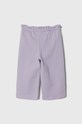 United Colors of Benetton spodnie dresowe bawełniane dziecięce 3J68GF03R.P.Seasonal fioletowy SS24