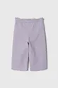 Детские хлопковые штаны United Colors of Benetton фиолетовой
