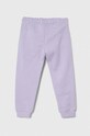 United Colors of Benetton spodnie dresowe bawełniane dziecięce 3J70GF01N.P.Seas.PPYH fioletowy SS24