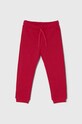 United Colors of Benetton spodnie dresowe bawełniane dziecięce bawełna różowy 3J70GF01N.P.Seas.PPYH