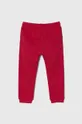 Детские хлопковые штаны United Colors of Benetton розовый