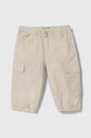 United Colors of Benetton spodnie dziecięce z elastanem beżowy 4L2VGF01Q.P.Seasonal