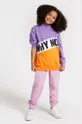 розовый Детские хлопковые штаны Coccodrillo Для девочек