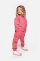 Coccodrillo pantaloni de trening pentru copii tricotaj roz WC4120101LGD