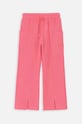 Coccodrillo pantaloni de trening din bumbac pentru copii WC4120101OWK roz SS24