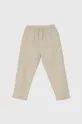 beige United Colors of Benetton pantaloni in lino per bambini Ragazze