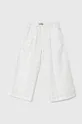 білий Дитячі лляні штани United Colors of Benetton Для дівчаток