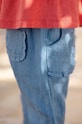 Tartine et Chocolat pantaloni din bumbac pentru bebeluși TY22021.60.74 albastru