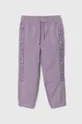 fioletowy Pinko Up spodnie dresowe dziecięce Dziewczęcy