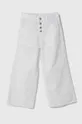 білий Дитячі бавовняні штани Guess Для дівчаток