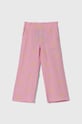 Guess pantaloni de bumbac pentru copii bumbac roz J4GB05.WG5H0.PPYH