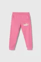 рожевий Дитячі спортивні штани Puma ESS+ SUMMER CAMP Sweatpants TR Для дівчаток