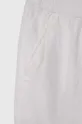 Παιδικό λινό παντελόνι Abercrombie & Fitch λευκό