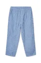 Дитячі бавовняні штани Liewood Birger Seersucker Check Pants блакитний