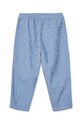 Хлопчик Дитячі бавовняні штани Liewood Birger Seersucker Check Pants LW18768 блакитний