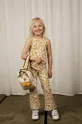 κίτρινο Παιδικό παντελόνι Mini Rodini Flowers Παιδικά