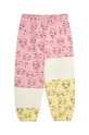 ροζ Παιδικό βαμβακερό παντελόνι Mini Rodini Cathlethes Παιδικά