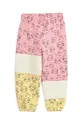Παιδικό βαμβακερό παντελόνι Mini Rodini Cathlethes ροζ