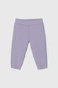 United Colors of Benetton pantaloni de trening din bumbac pentru bebeluși 3J70AF01L.W.Seasonal violet SS24
