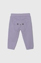 Хлопковые штаны для младенцев United Colors of Benetton аппликация фиолетовой 3J70AF01L.W.Seasonal