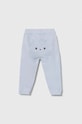 United Colors of Benetton spodnie dresowe bawełniane niemowlęce aplikacja niebieski 3J70AF01L.W.Seasonal