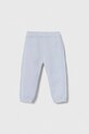 United Colors of Benetton spodnie dresowe bawełniane niemowlęce 3J70AF01L.W.Seasonal niebieski SS24