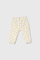 United Colors of Benetton pantaloni de trening pentru bebeluși tricotaj bej 3VHBAF01P.W.Seasonal