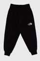 The North Face pantaloni de trening din bumbac pentru copii OVERSIZED JOGGERS bumbac negru NF0A89PE