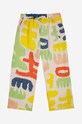 Bobo Choses pantaloni de bumbac pentru copii 124AC110 galben SS24