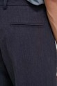 Les Deux spodnie z domieszką wełny granatowy LDM510113
