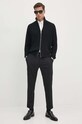 Calvin Klein spodnie z domieszką wełny K10K109550 czarny SS24