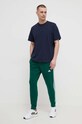 Bavlnené tepláky adidas IS1392 zelená SS24