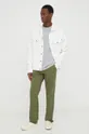 Бавовняні штани Levi's A5753 зелений SS24