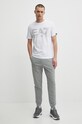 EA7 Emporio Armani spodnie dresowe bawełniane 3DPP76.PJEQZ szary SS24