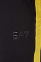 Памучен спортен панталон EA7 Emporio Armani черен 3DPP76.PJEQZ